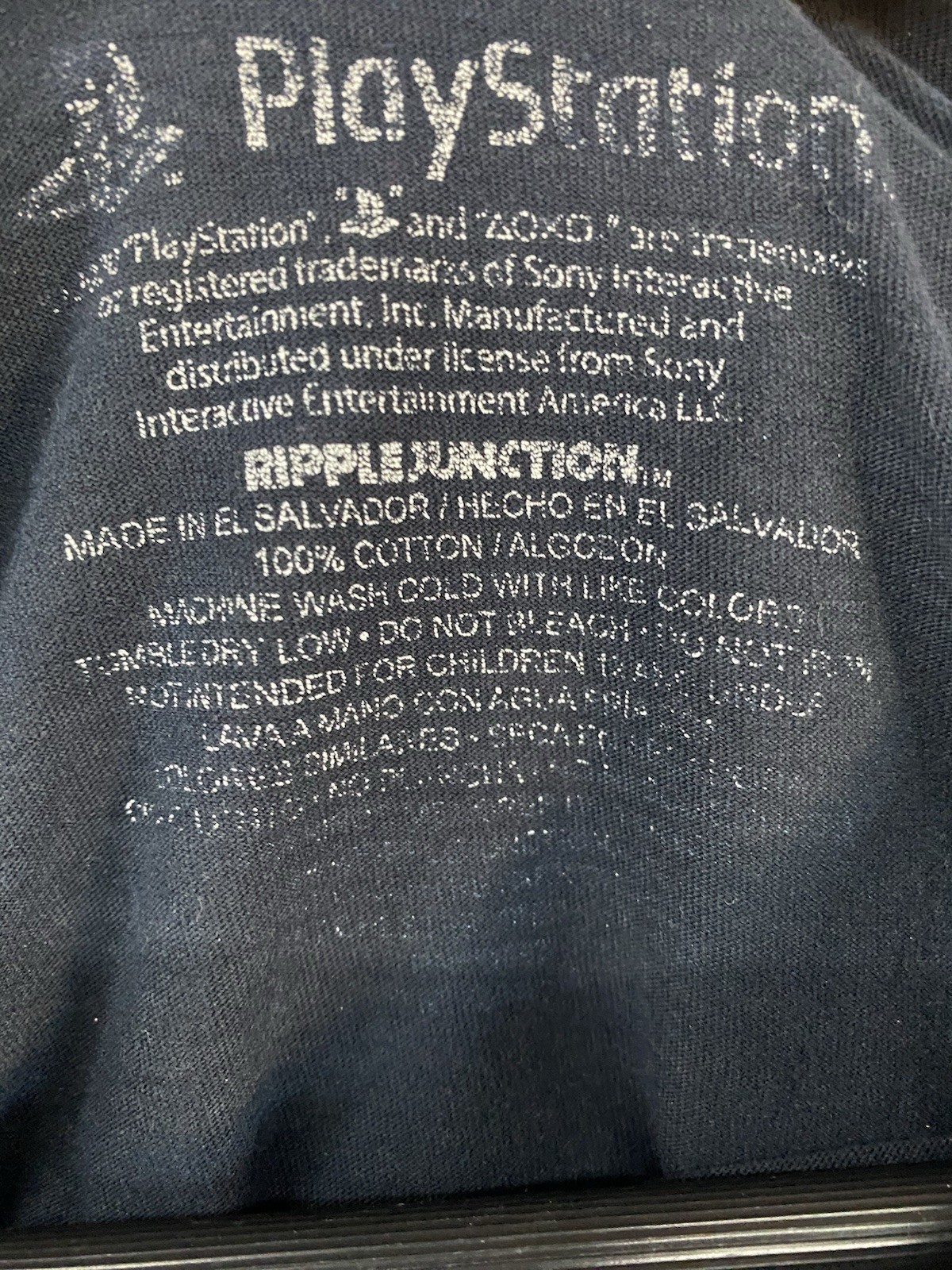 PlayStation T Shirt Button Logos Ripple Junction Blue Men’s 3XL SEE PICS gallery
