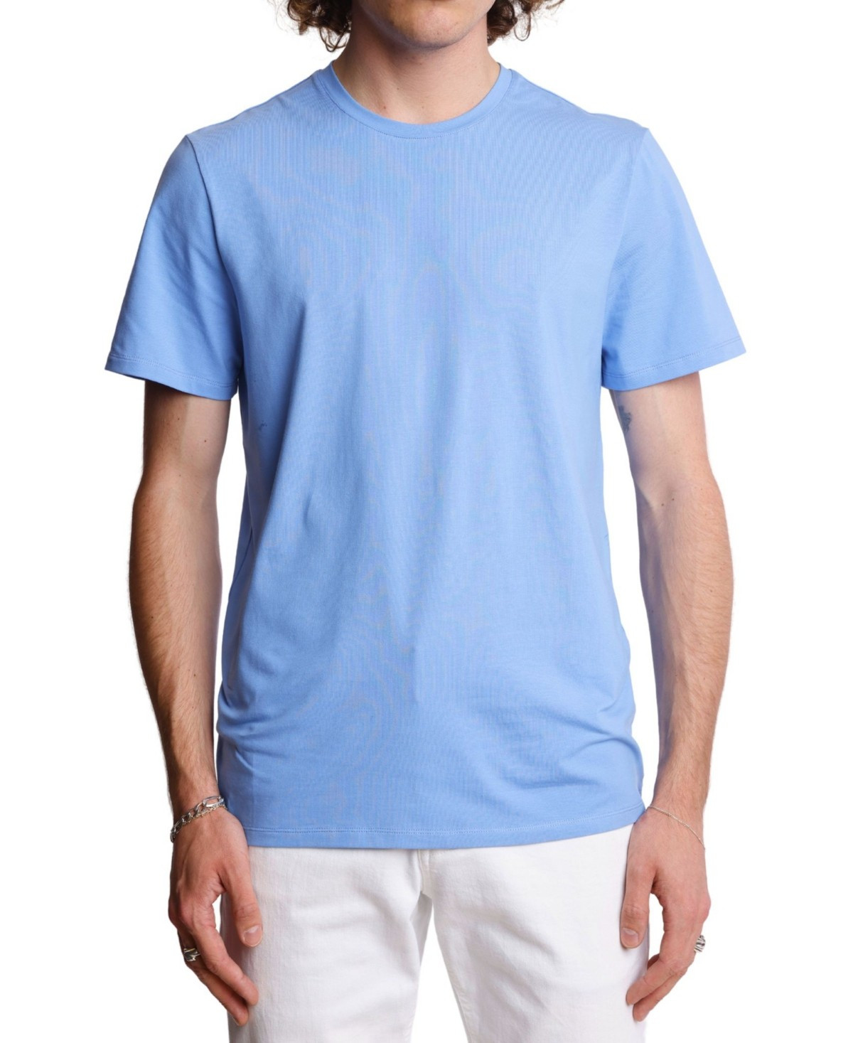 Paisley & Gray Mens Lucas Slim Fit Short Sleeve Crewneck T-Shirt Easy Blue-Large