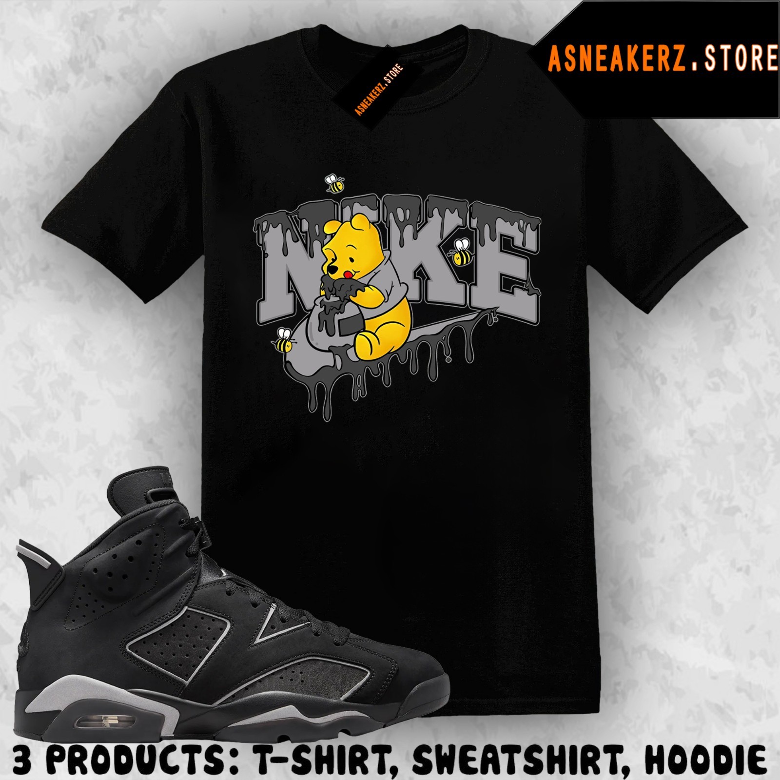 Shirt To Match AJ 6 Cap and Gown 2026 Sneaker Matching Sweet Winnie Pooh T-Shirt