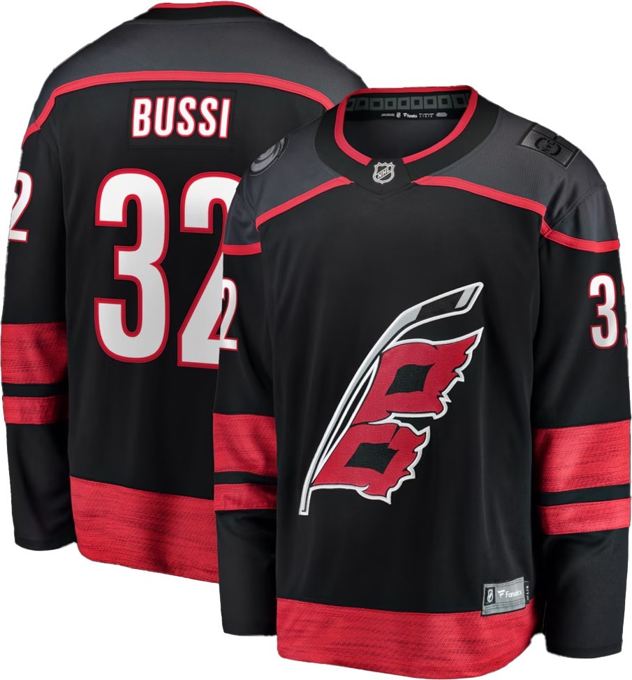 Men’s Carolina Hurricanes Black Home Premium Custom Stitched – Full Size