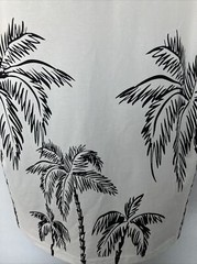 Craft + Flow White with Black Coconut Trees T-Shirt, Size XL