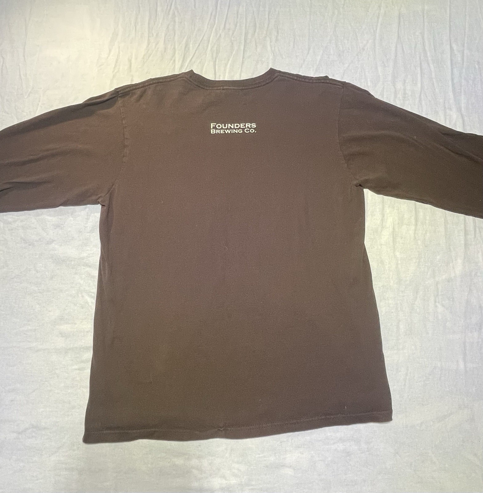 Founders Brewing Backwoods Bastard Brown Long Sleeve Shirt Large Great Condition gallery