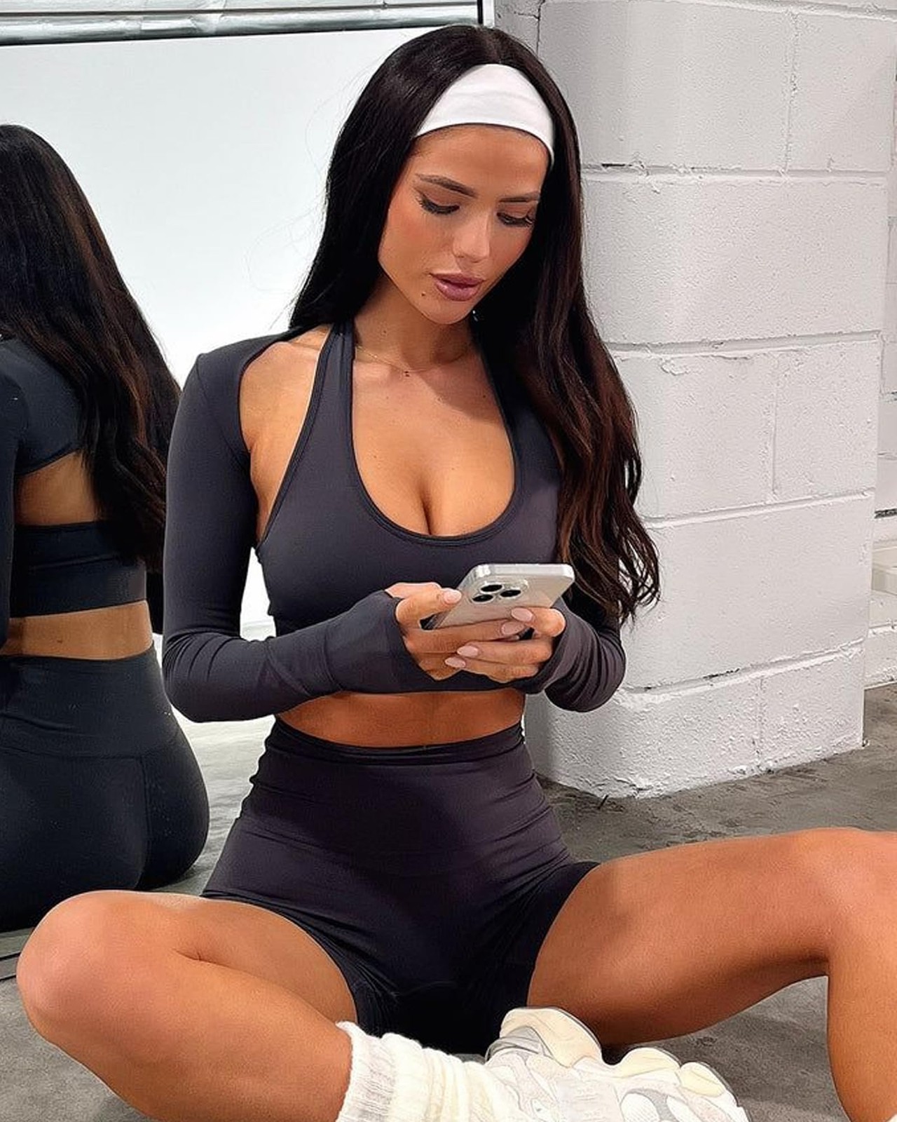 2 Pack Biker Shorts for Women - 3"/5"/8" Booty Volleyball High Waisted Black ... gallery