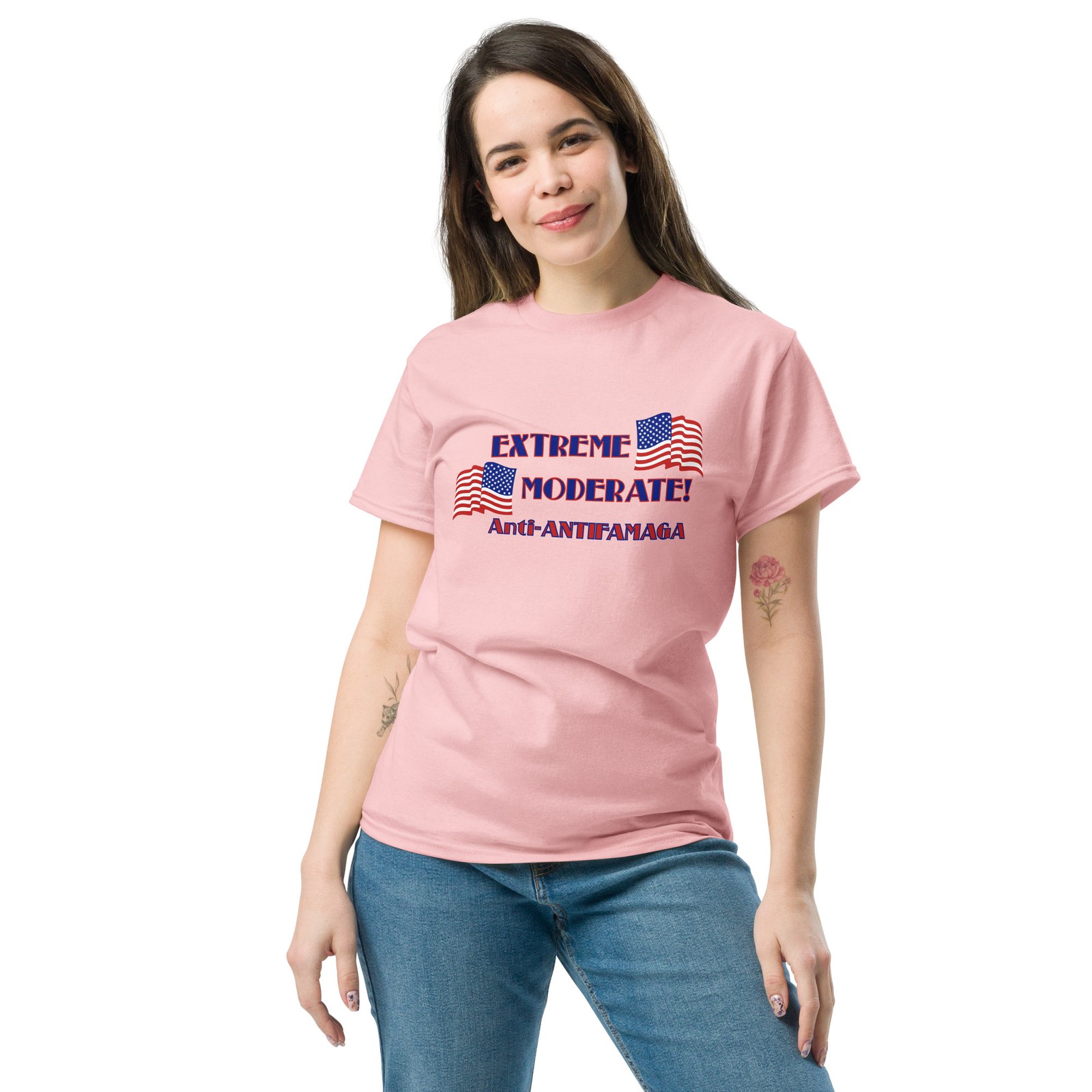 "Extreme Moderate" Unisex T-shirt Centrist Politics Anti-MAGA Anti-Antifa gallery