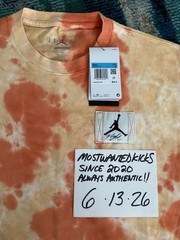 NWT Nike Air Jordan Essentials Yellow & Orange Oversized Tie Dye Tee Men’s Sz M