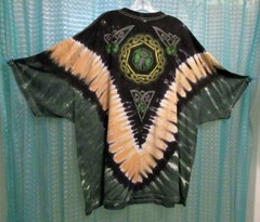 2011 Liquid Blue GRATEFUL DEAD Shamrock V T-Shirt 4XL Skull Tie-Dye Celtic Green