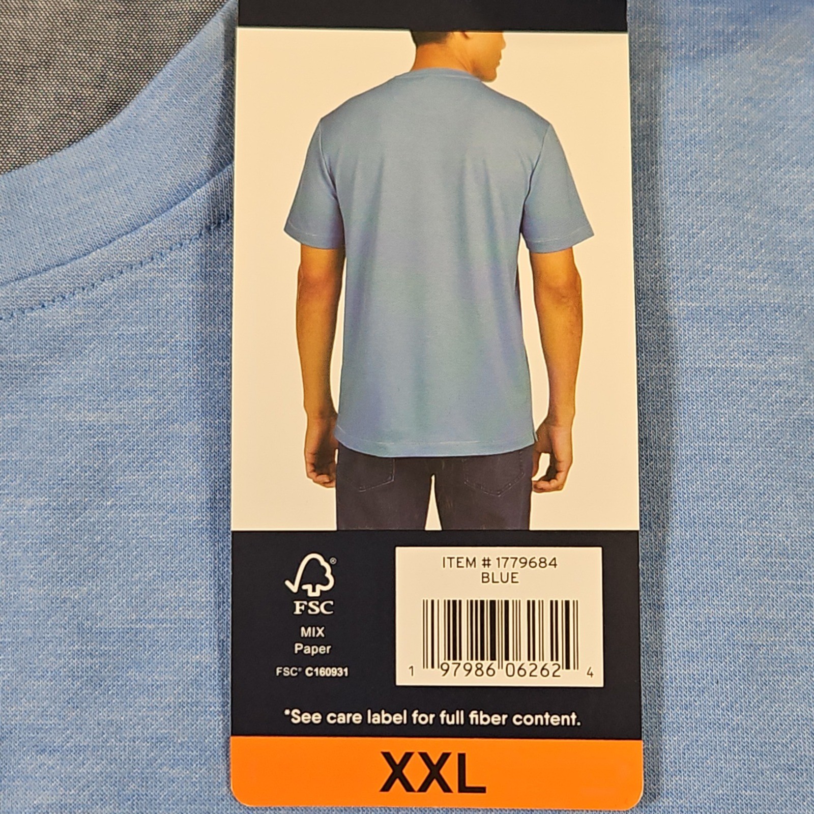 Lands' End Short Sleeve Tee Mens XXL Blue NEW Stretch Classic Fit 1779684 gallery