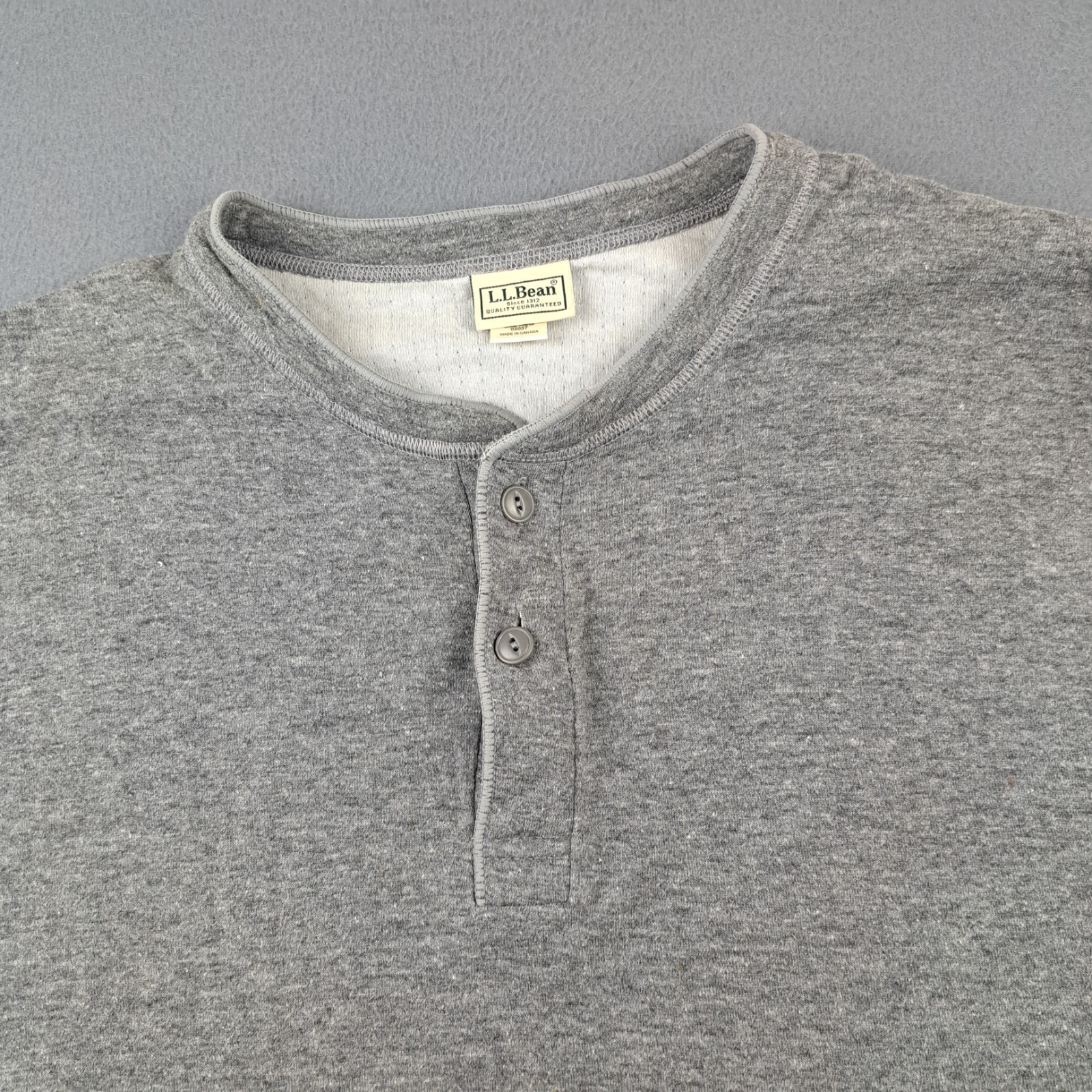 LL Bean Henley Shirt Mens Size 2XL River Driver Cotton Wool Nylon Canada 02037 gallery