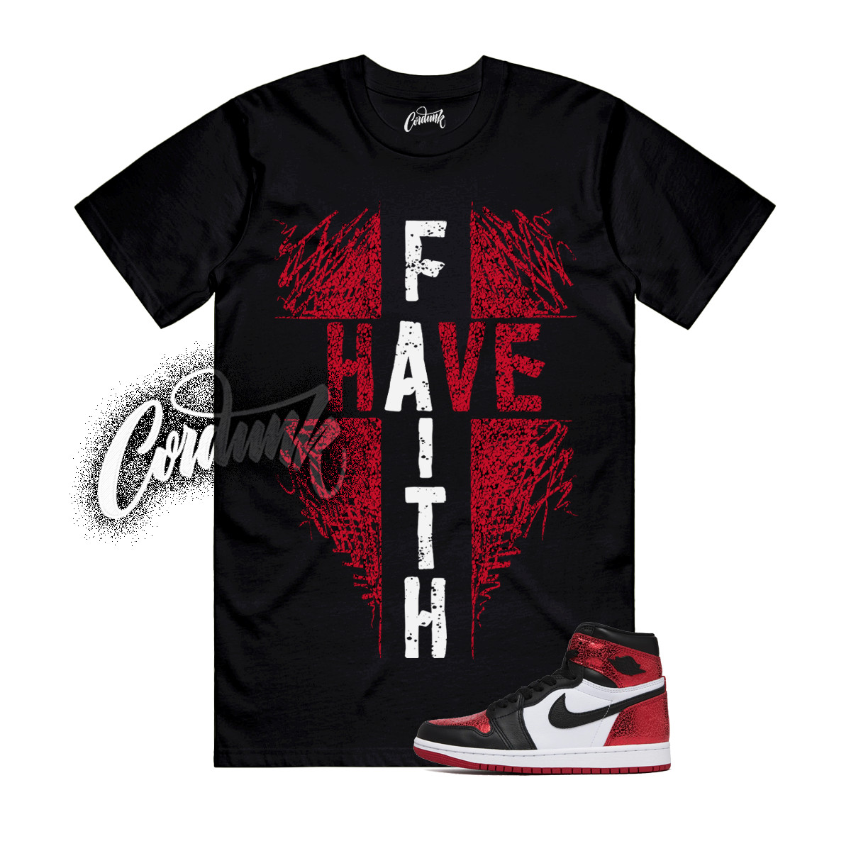 1 Ruby Varsity Red Black White T Shirt Match F2