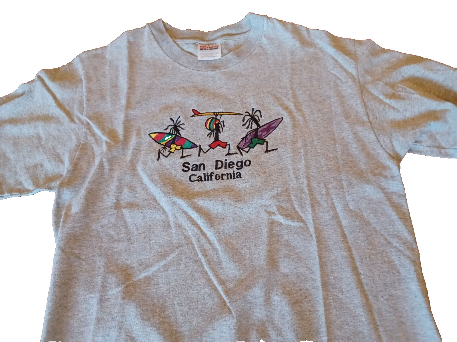 San Diego California Surfers Graphic Design Adult Medium T Shirt - NEW gallery
