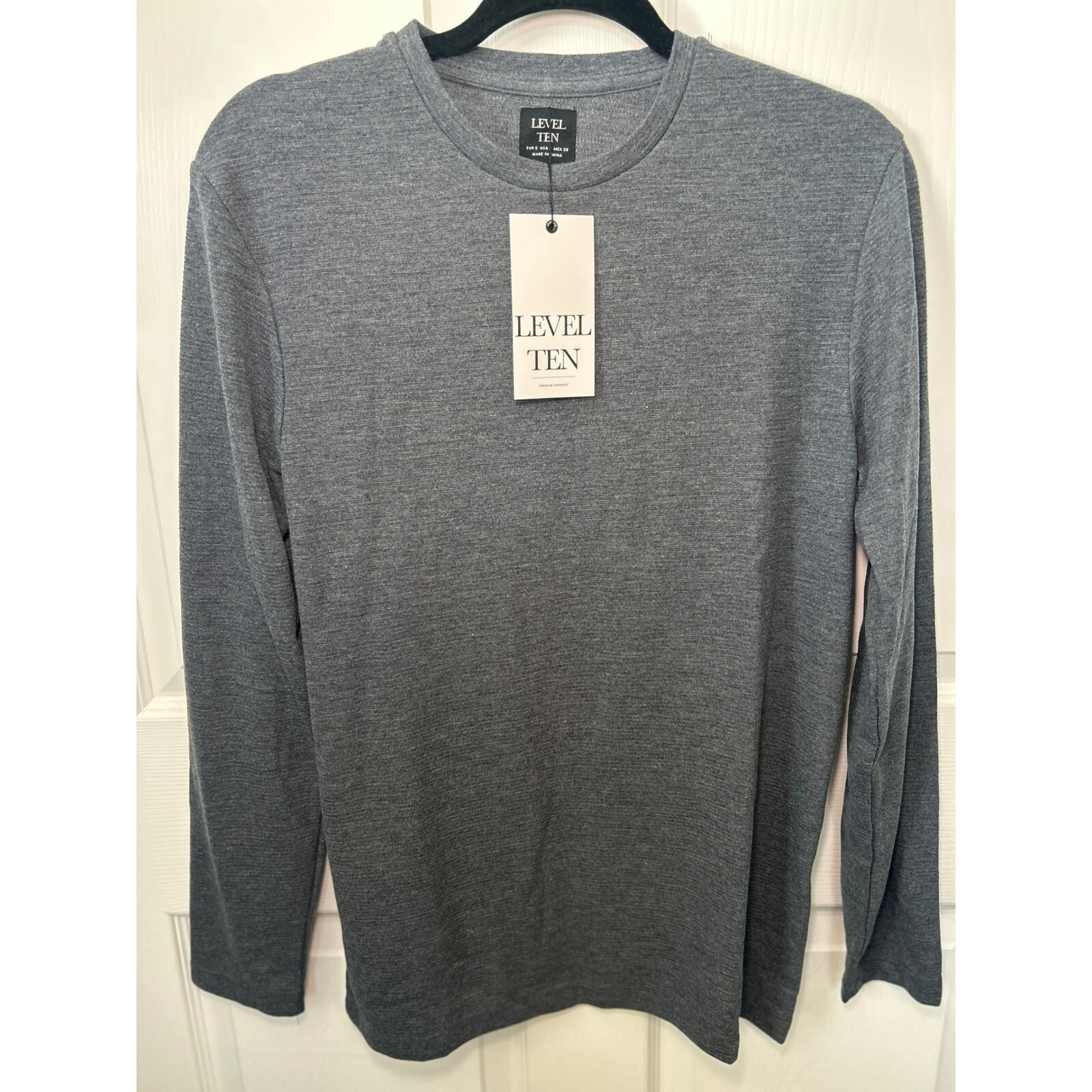 NWT Level Ten Long Sleeve Knit Shirt Casual Everyday Top Navy Small gallery