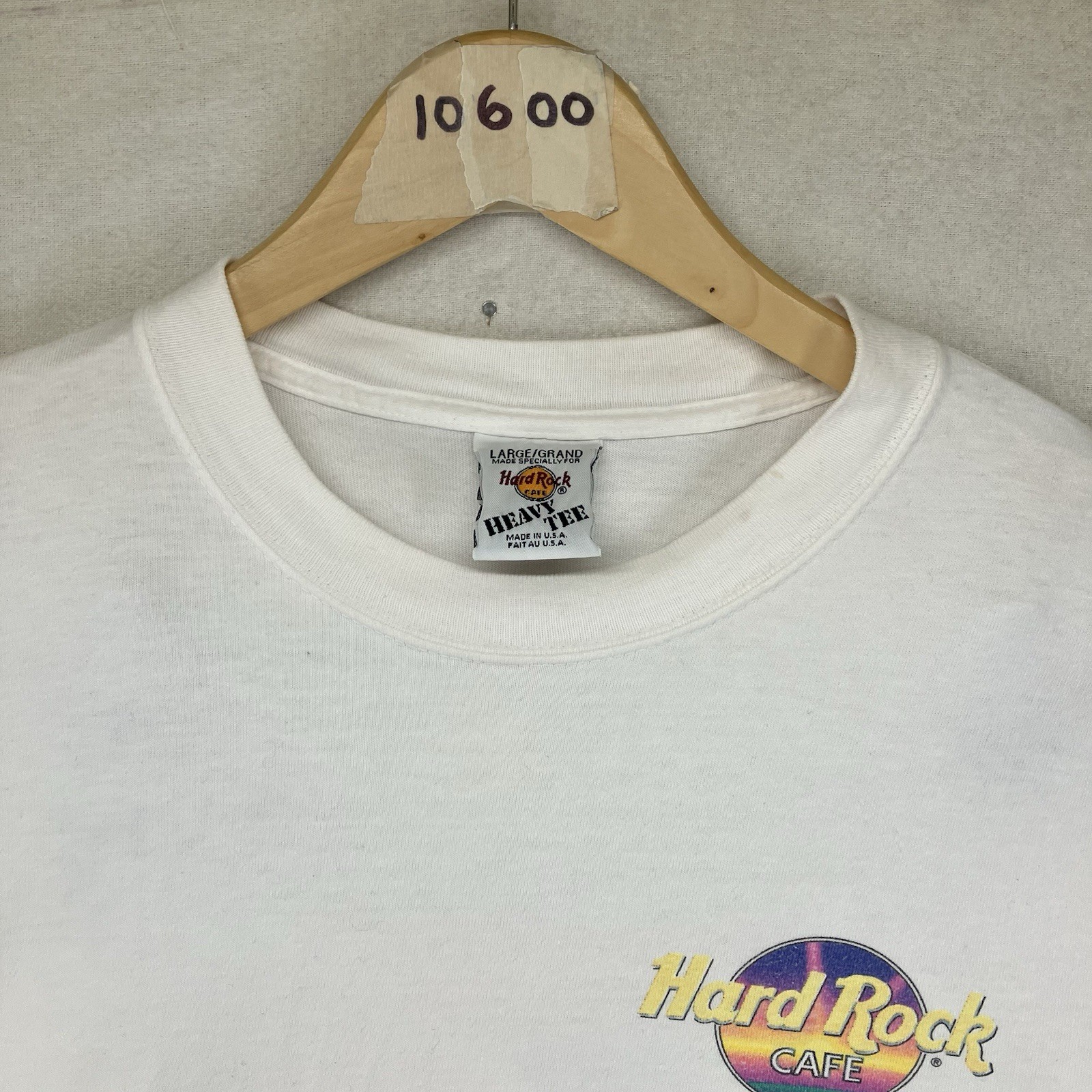 Vintage 90s Hard Rock Cafe San Juan Puerto Rico Souvenir USA Large HEAVY TEE gallery