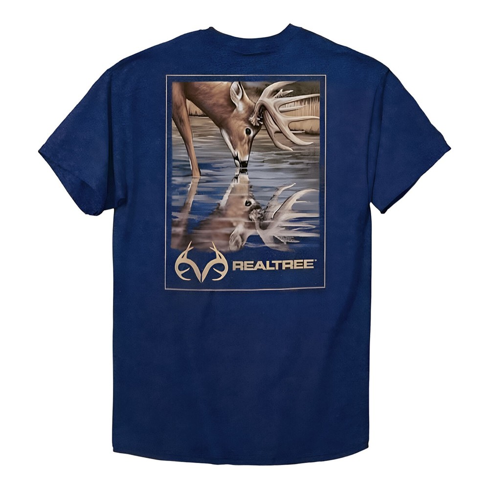 Realtree Deer Reflection T-Shirt (L)- Navy