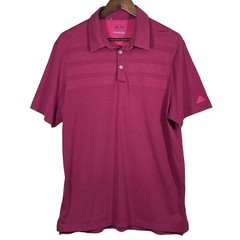 Adidas Climacool Active Collared Shirt Men Size L Fuchsia Pink Short Sleeve