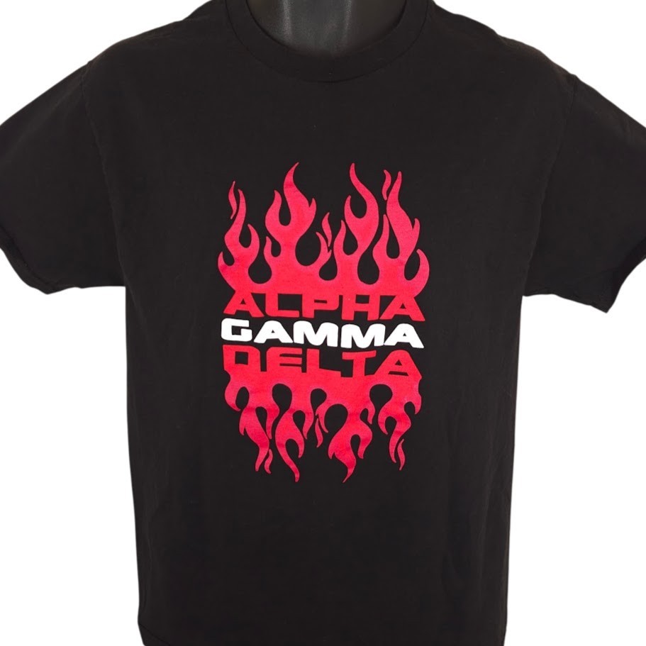 Alpha Gamma Delta T Shirt Size Medium Black Alpha Gam Womens Fraternity gallery