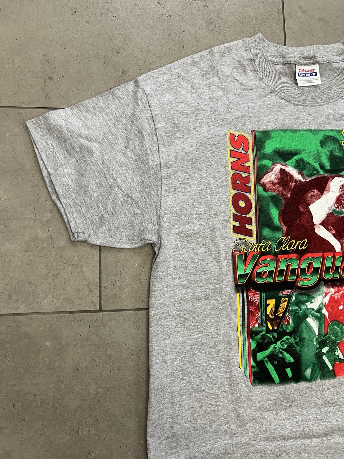 Vintage 90s Santa Clara Vanguard Drum And Bugle Corps Gray Graphic Tee Shirt L gallery