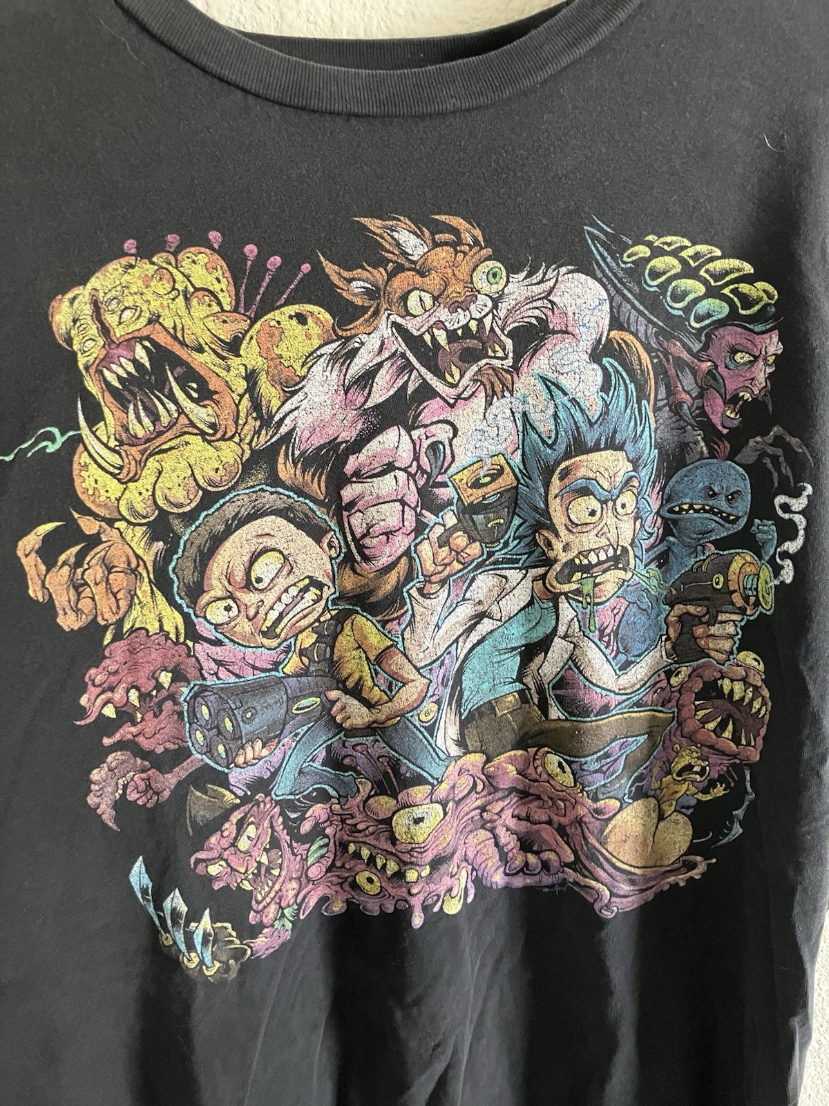 Ripple Junction Men's Black Rick and Morty Graphic Crew Neck T-Shirt XL gallery