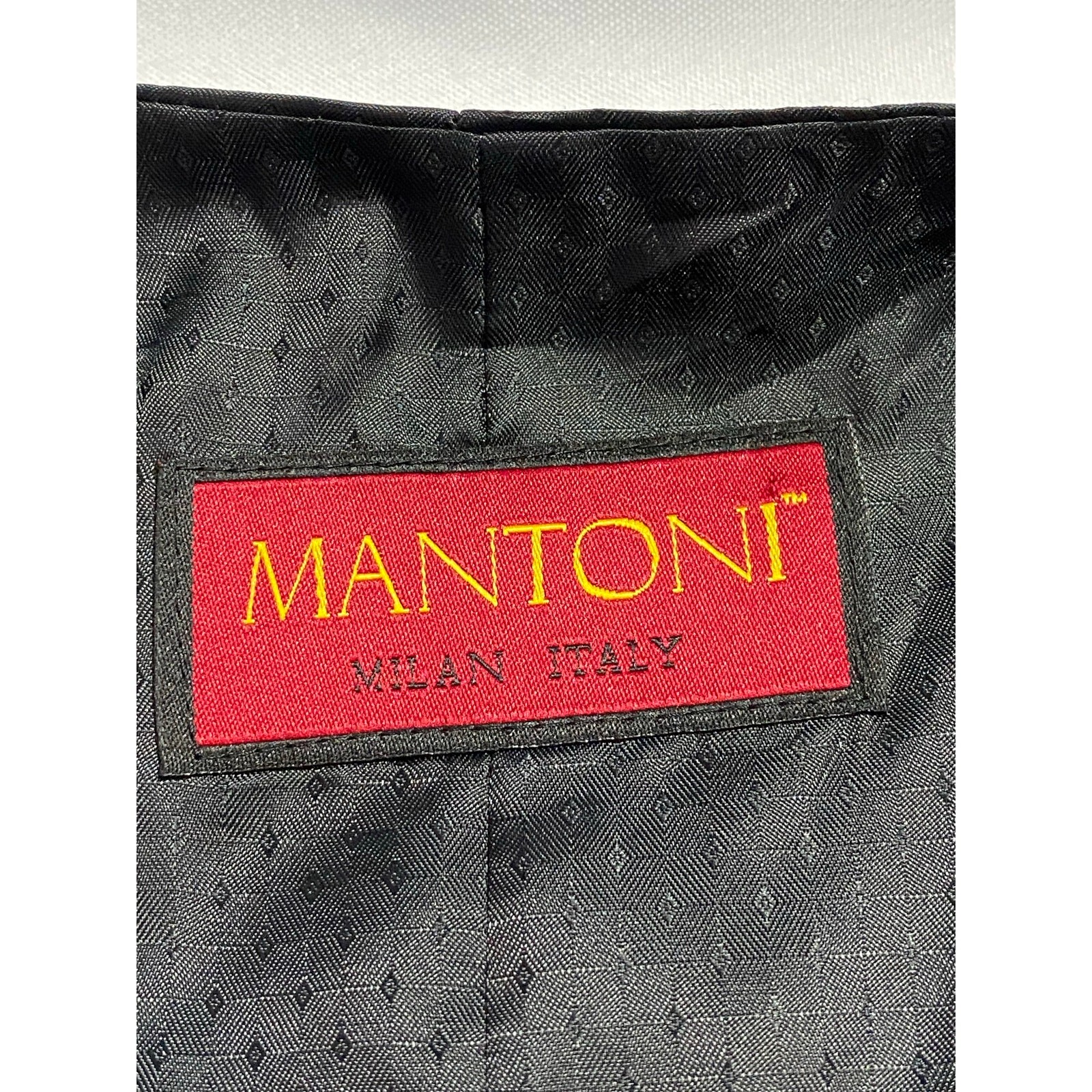 Mantoni Black Vest Size XXL 100% Cotton 2-Button Style gallery