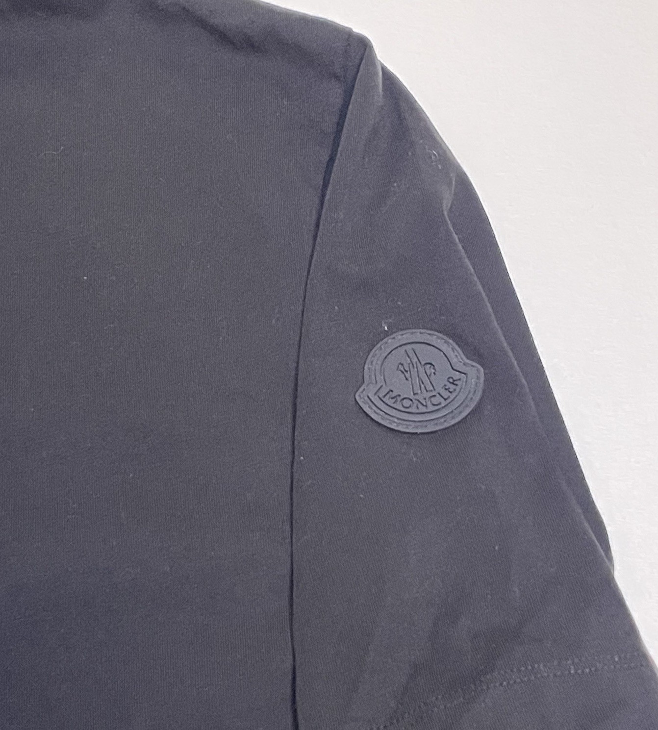 Mens XL MONCLER Maglia Maniche Corte Shirt Black Graphic Logo Cotton $595 Auth. gallery