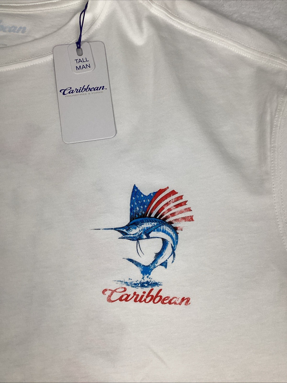 NEW Caribbean Mens Short Sleeve T Shirt Size XLT The Reel Life Style gallery