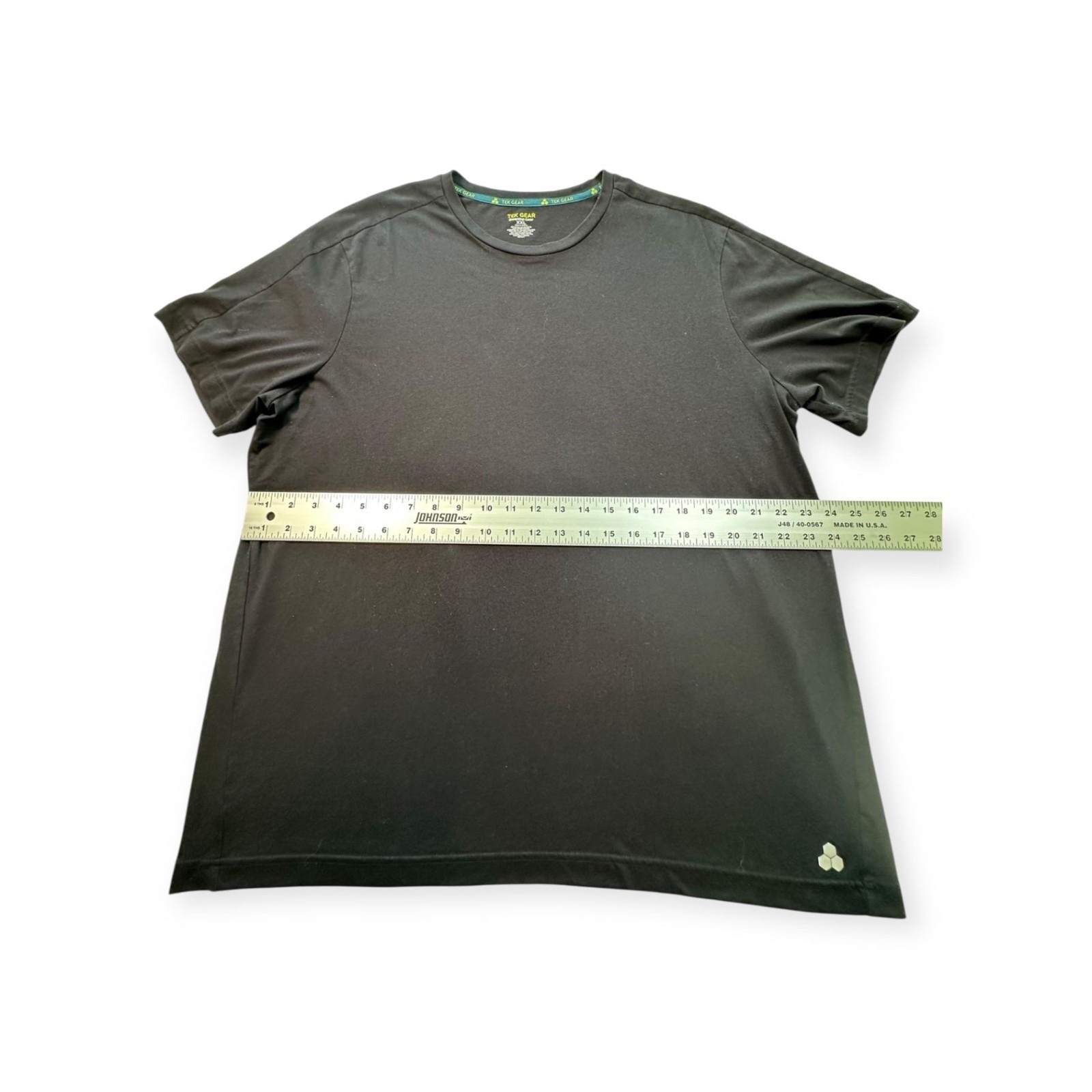 Tek Gear Black Crew Neck Short Sleeves Cotton Blend Men All Seasons T-Shirt XXL gallery