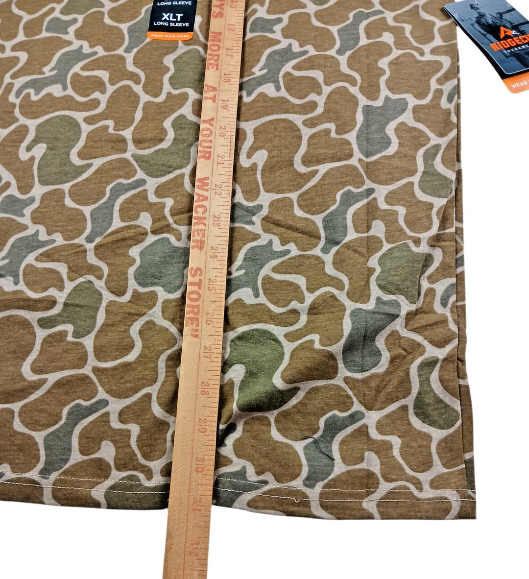 Ridgecut Men's Camo Logo Long-Sleeve T-Shirt Olive NWT Size XLT Outdoor Hunting gallery