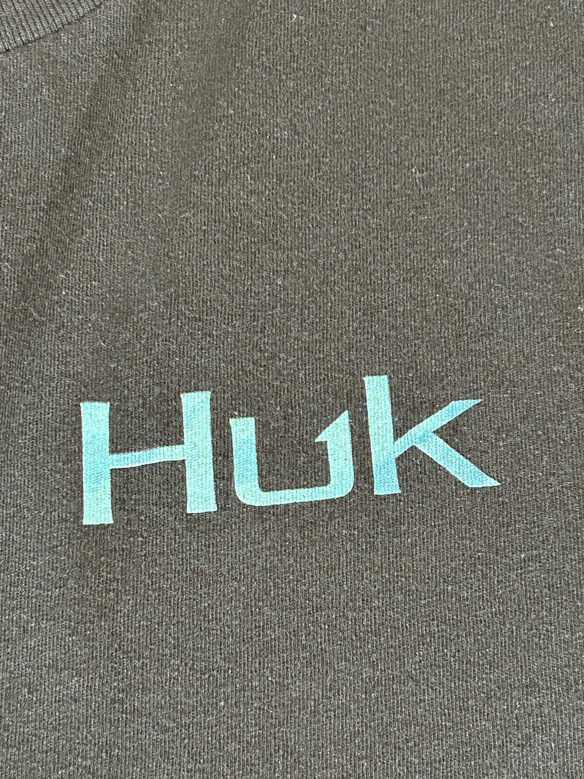 Huk Shirt Mens Small Black Performance Fishing Marlin Logo Graphic Tee Stretch gallery