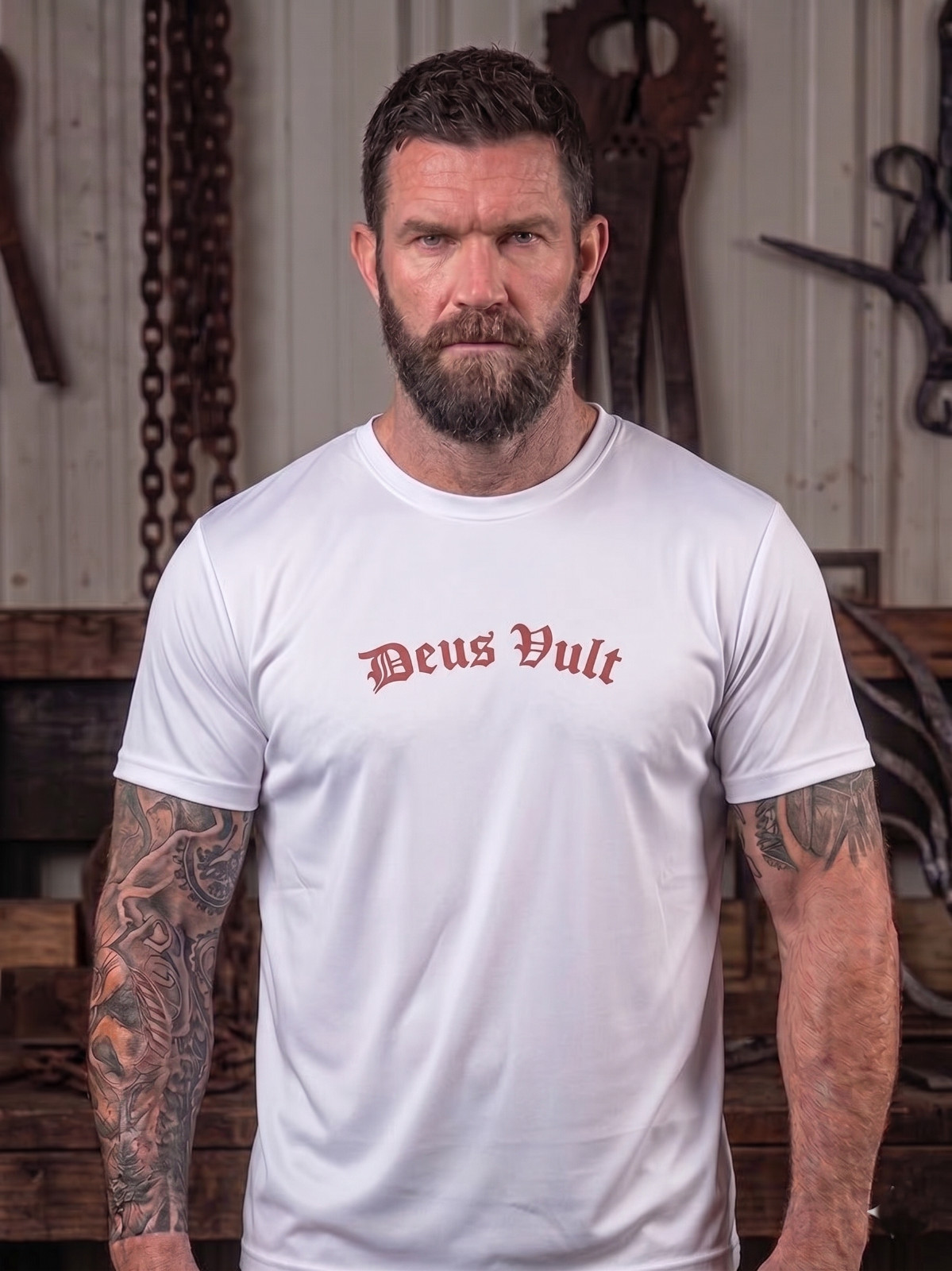 Knights Crusader Cross T-Shirt Deus Vult Soft Polyester Spandex Templar Tee gallery
