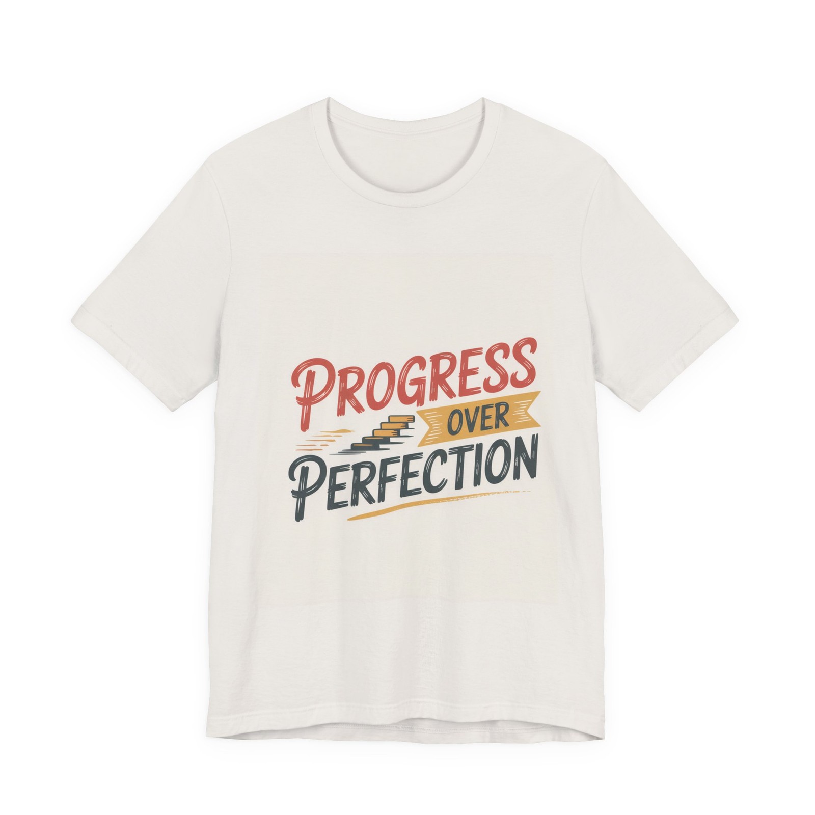 Progress Over Perfection Tee | Motivational Script T-Shirt