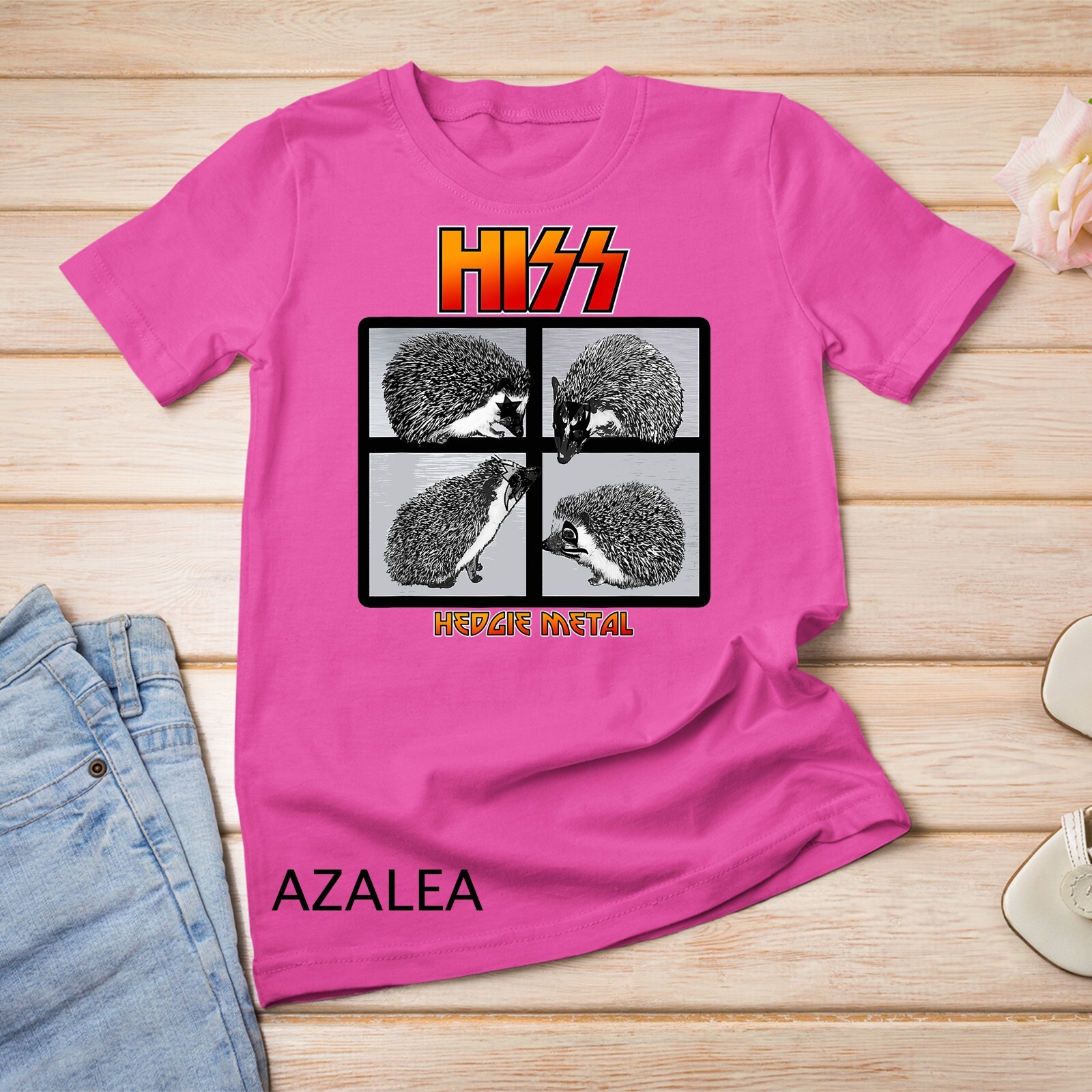 HISS - Hedgie Metal A Hedgehog Hard Rock Band Graphic Unisex T-shirt gallery
