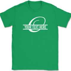 Letter O Monogram Your Text Here Custom T-Shirt Personalize Family Tee