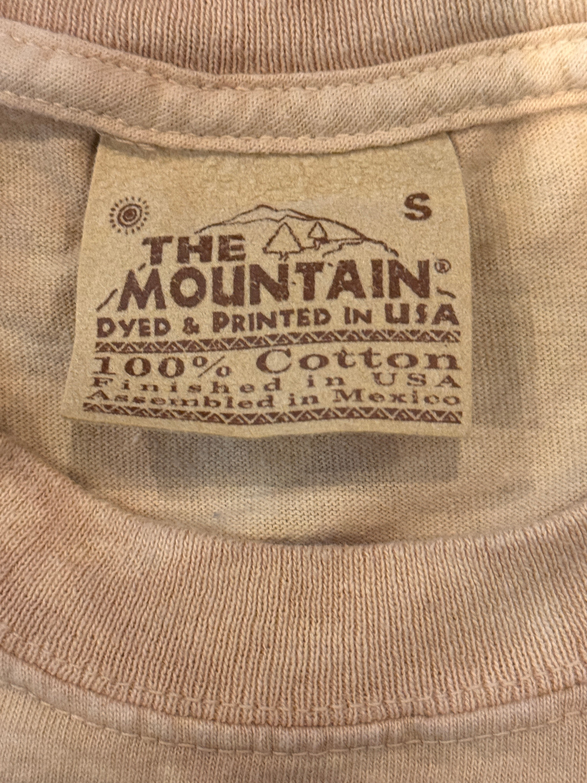 Vtg The Mountain Horse T-Shirt Youth SM Brown Tie-Dye 2004 Clayton Weis gallery