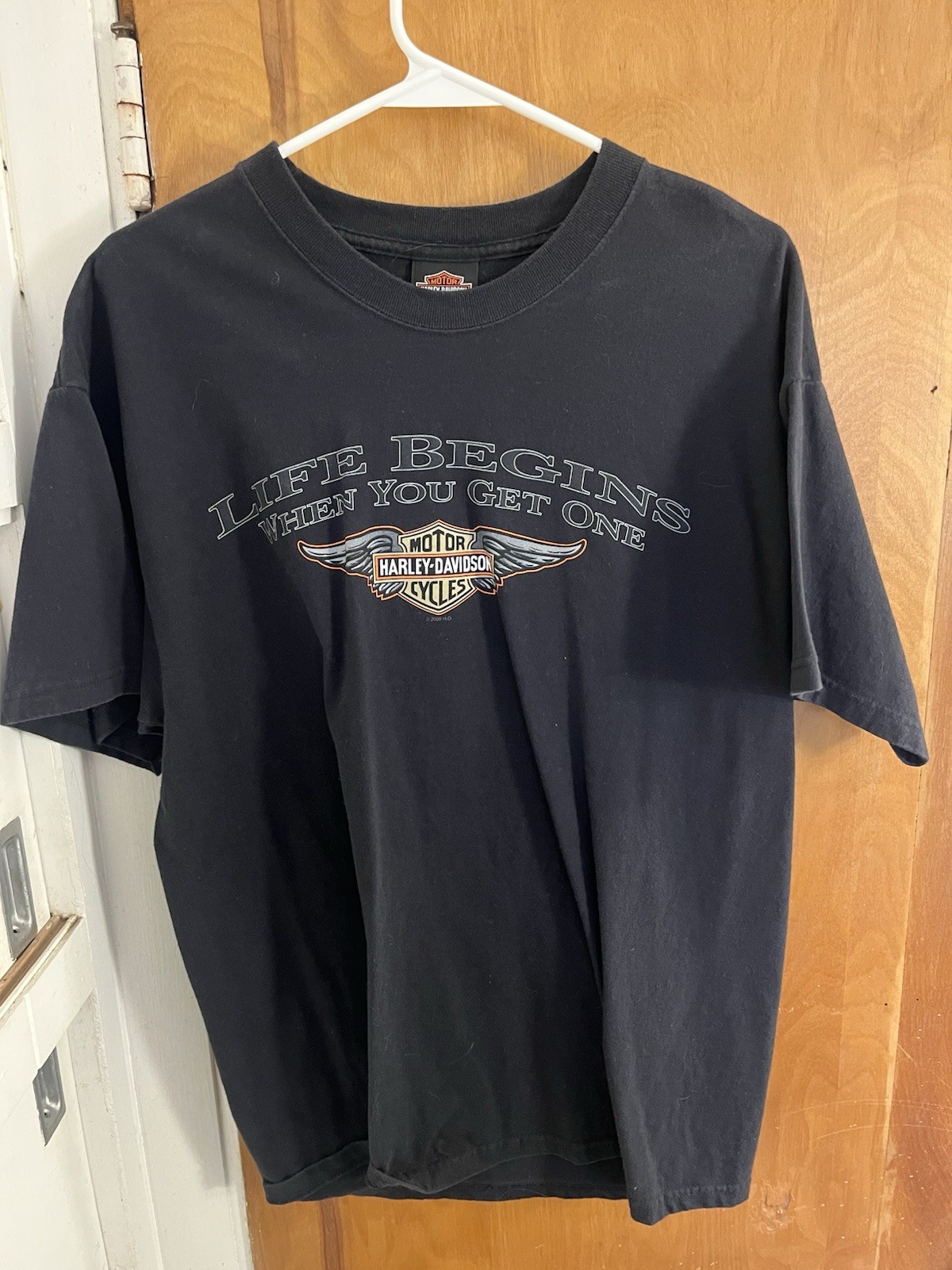 VTG Harley-Davidson Adventure T-shirt Men’s Size L Dover, OH Motorcycles Classic