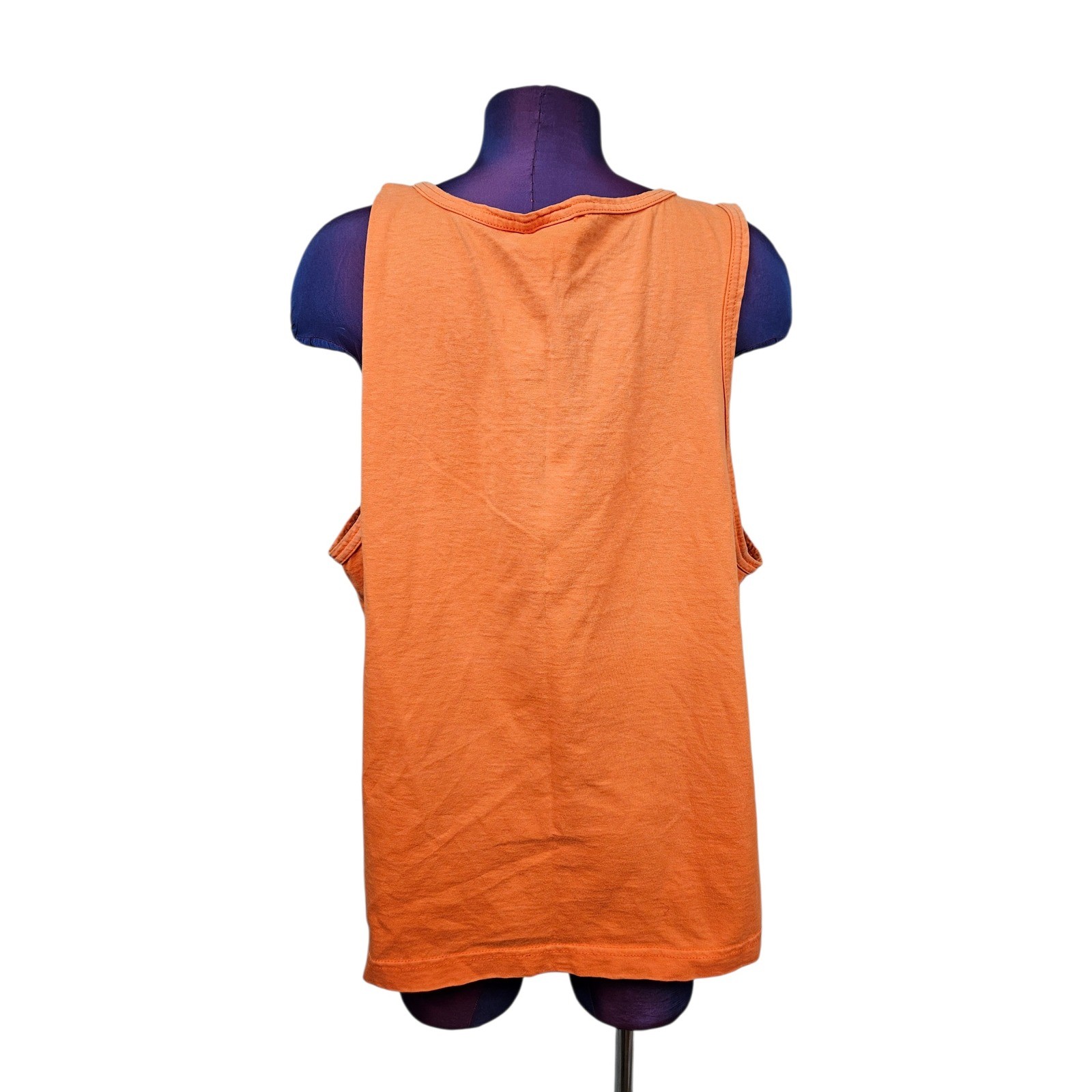 Vintage Orange Key West Florida USA Dive Flag Graphic Muscle Tank Top Mens Large gallery