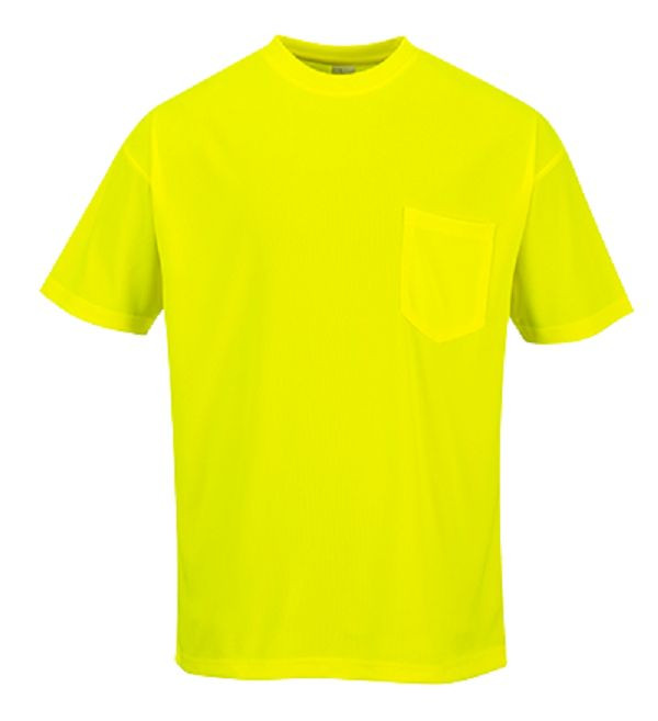 PORTWEST SHORT SLEEVE YELLOW NON ANSI POCKET T-SHIRT SIZES S-5XL CHOOSE HOW MANY gallery
