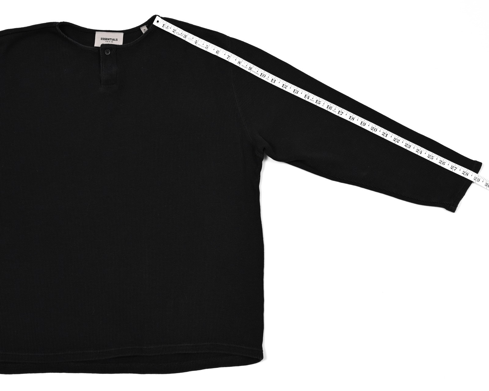 Fear of God Essentials Thermal Henley Men's M Waffle Knit Basic Shirt Pullover gallery