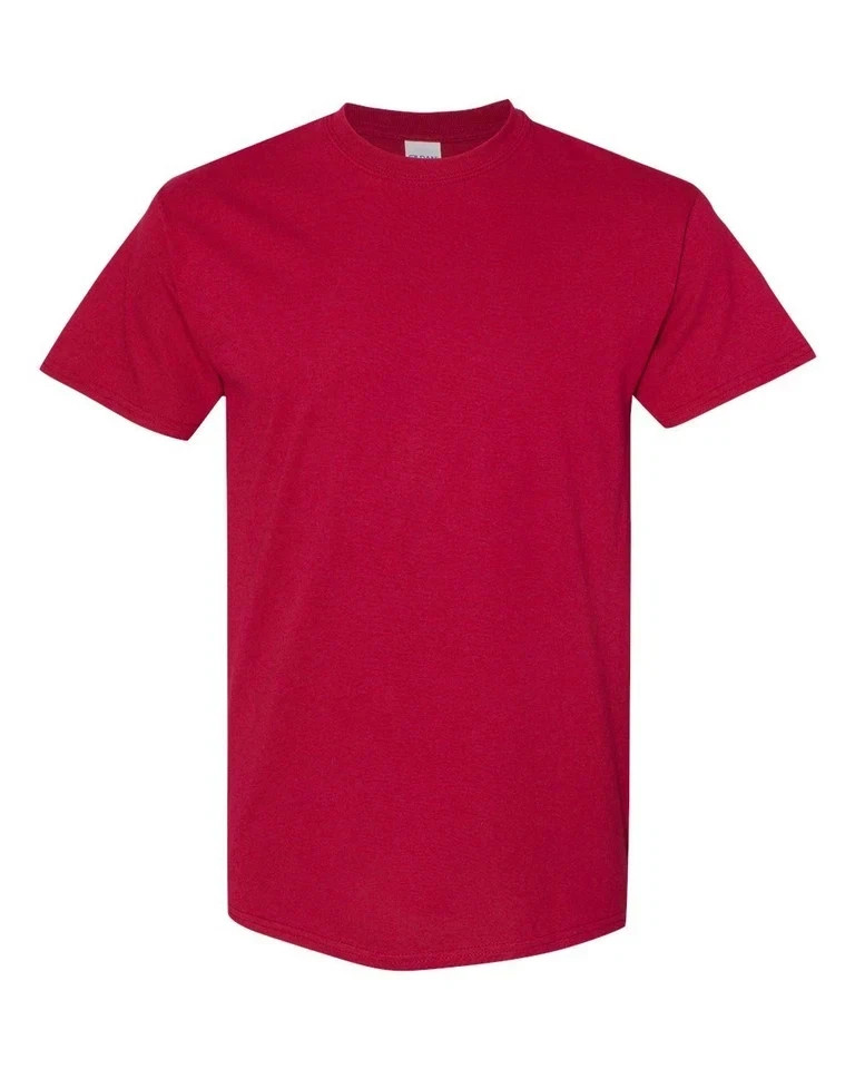6-Pack Gildan 500 Cardinal Men's Heavy Cotton Plain Crew Neck Short Sleeves gallery