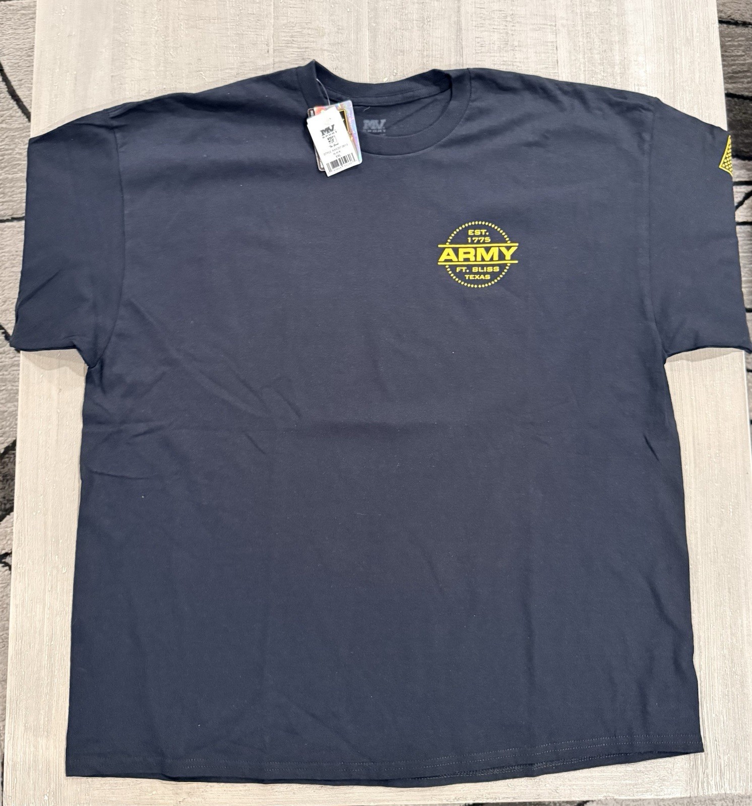 “United States Army Ft Bliss, TX 1775” Double Sided Black T Shirt - Sz S - NWT gallery