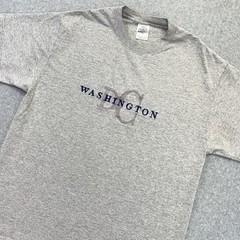 Vintage Washington D.C. Embroidered T-Shirt Mens Large L Delta Magnum Weight Y2K