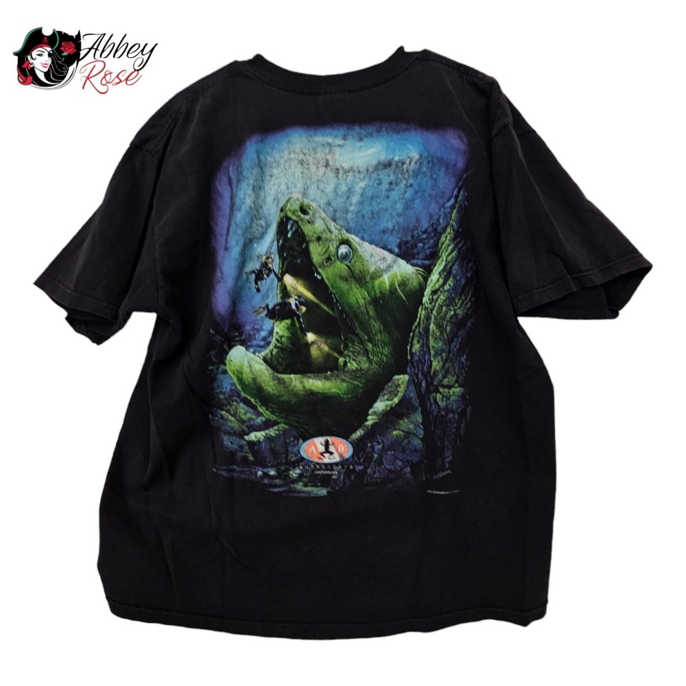 Vtg 2003 Amphibious Outfitters/Andy Webber Art Mens Shirt XL Scuba Diving Rare