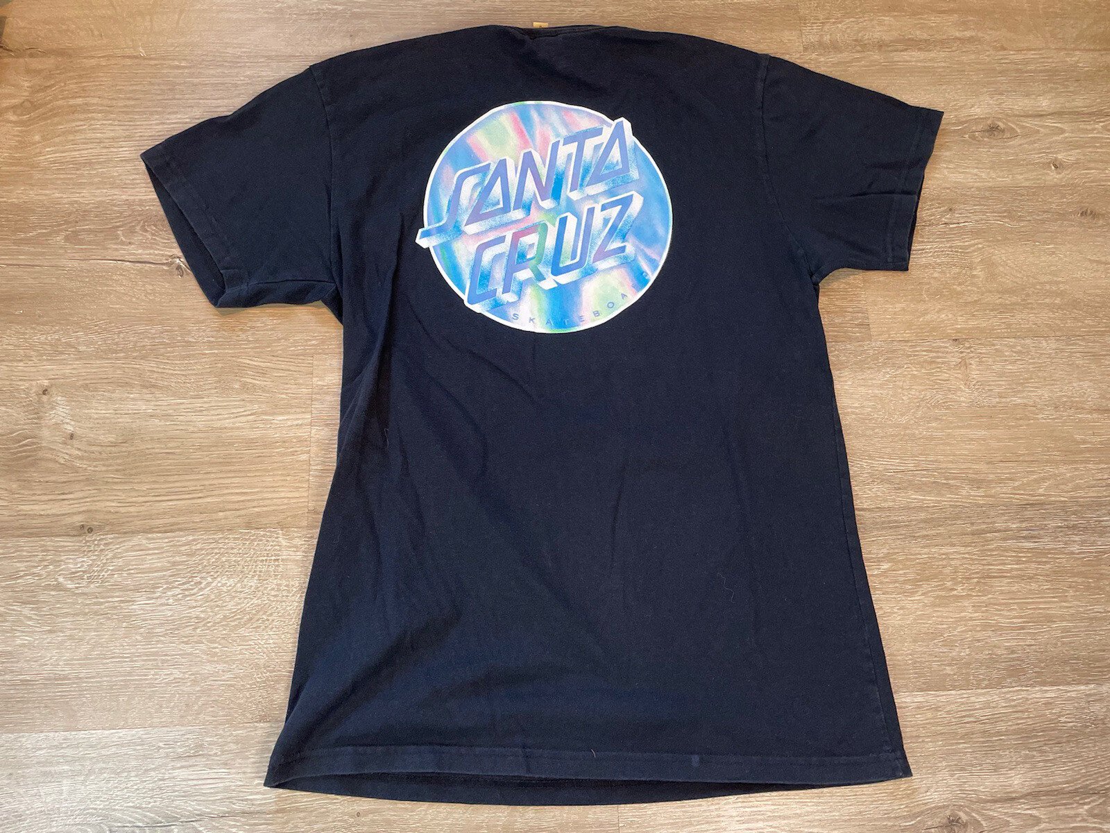 Men’s Santa Cruz Skateboards Shirt Sz M Short Sleeve Crew Neck T-shirt Black gallery