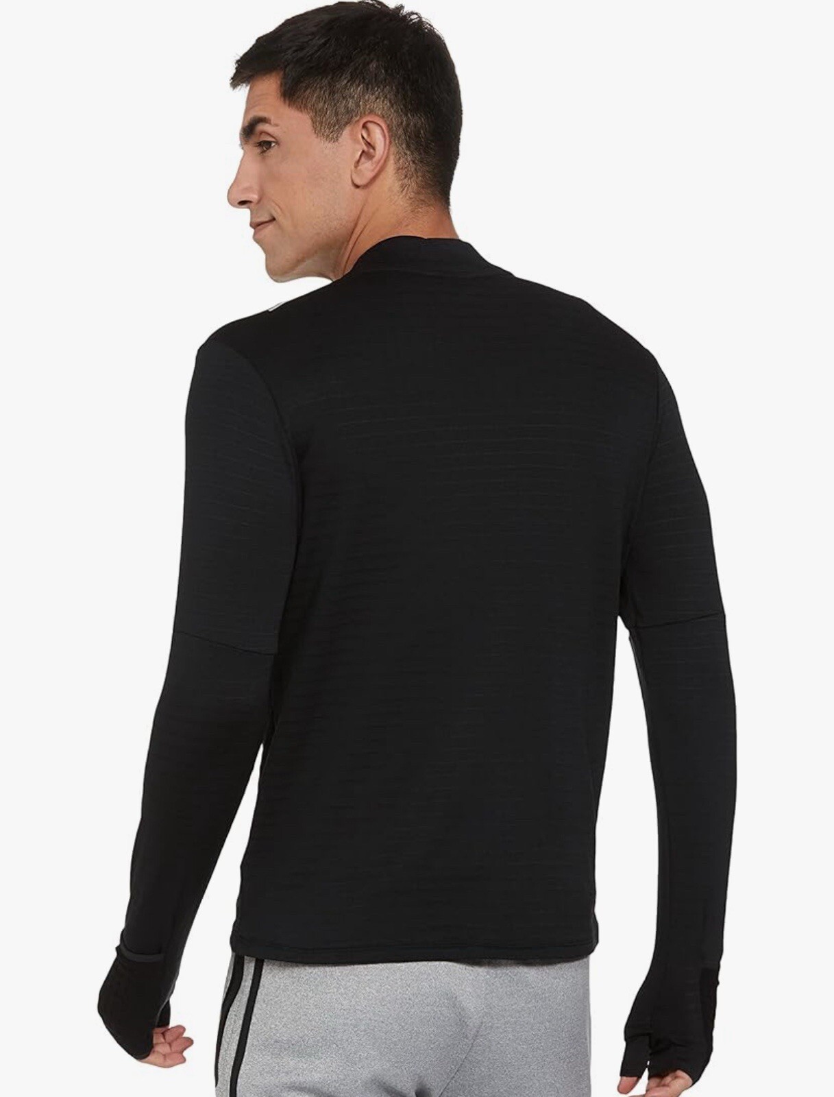 Nike Men’s Sport Logo Solid Color Stand Collar L/S Therma Fit Shirt DD5663-010 L gallery