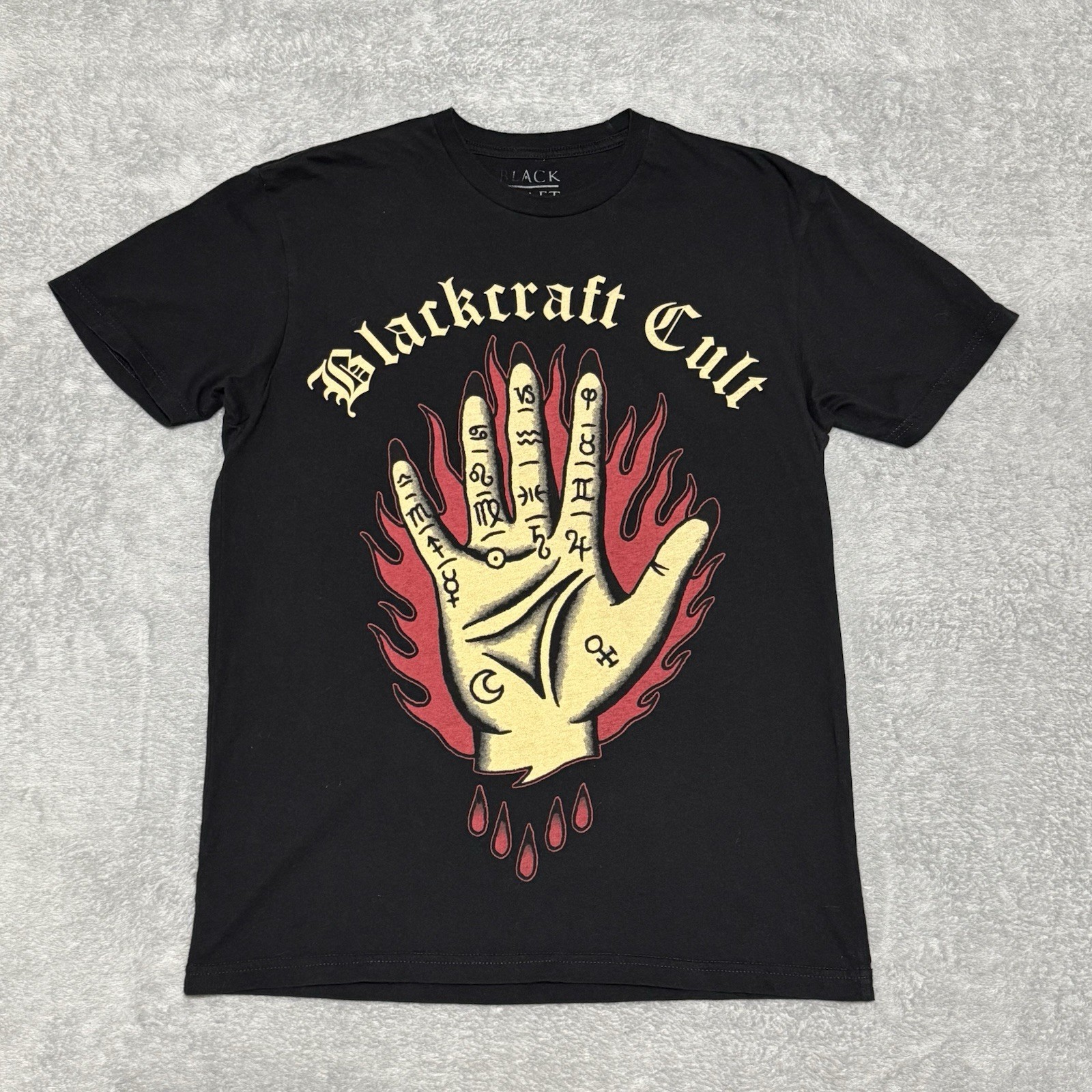 Blackcraft Cult Palmistry Flame T Shirt Sz M Black Gothic Streetwear Darkwear gallery