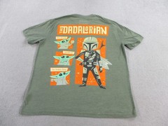 RSLVTS Star Wars Shirt Mens Large Green Orange Mandalorian Dadalorian Graphic