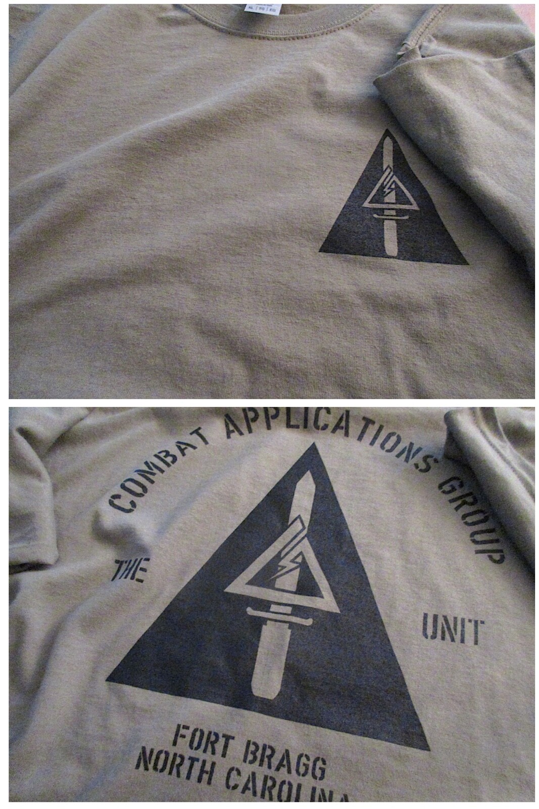 Delta Force CAB (1st SFOD-D) The Unit Silk-Screened T-Shirt LARGE Army TAN gallery