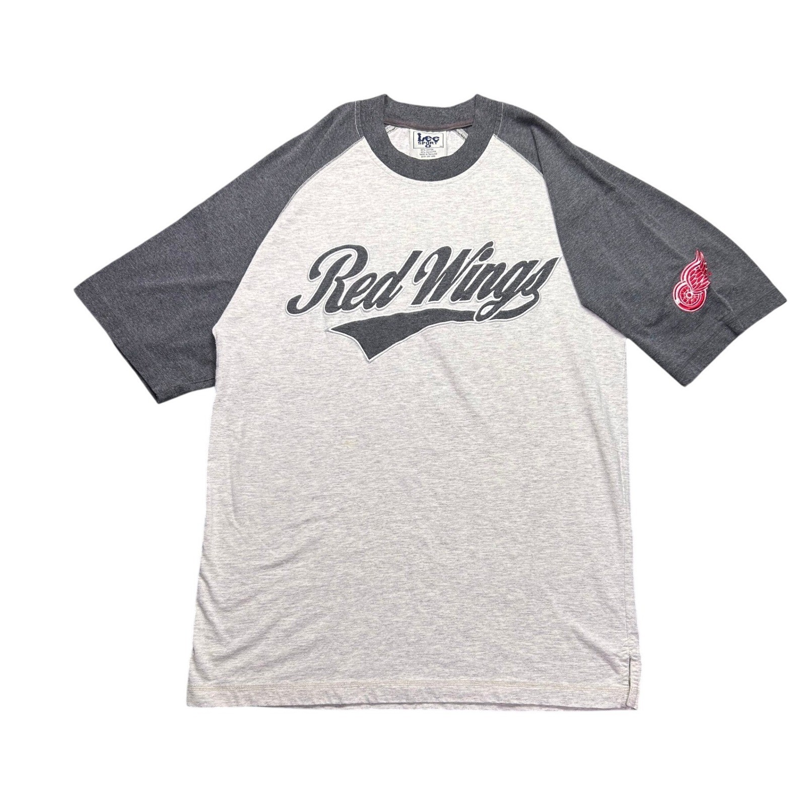 Vintage Detroit Red Wings Lee Sport Raglan T Shirt Mens MEDIUM NHL Hockey