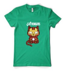 Catvengers Iron Man Cat Superhero Mashup Personalised Unisex Adult T Shirt