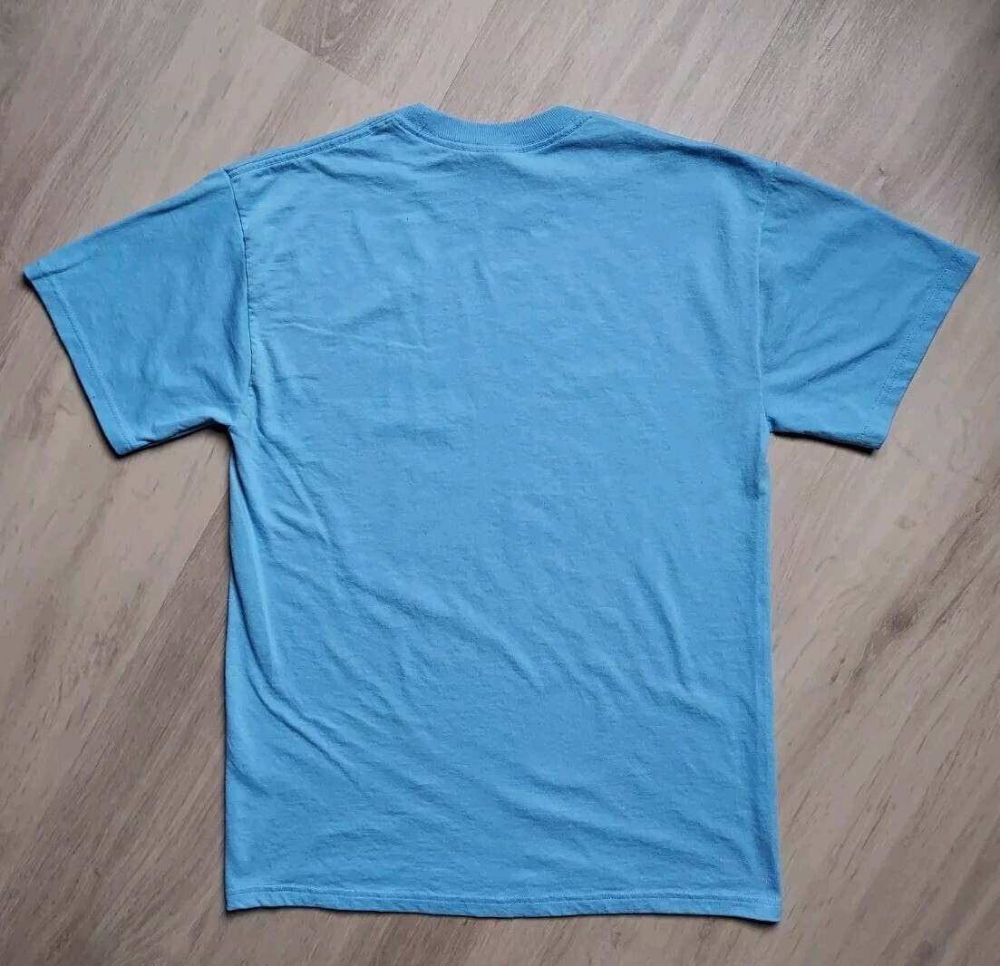 Vintage Y2K Bass Fishing T-Shirt Mens Size M Blue Outdoor Fisherman Graphic gallery