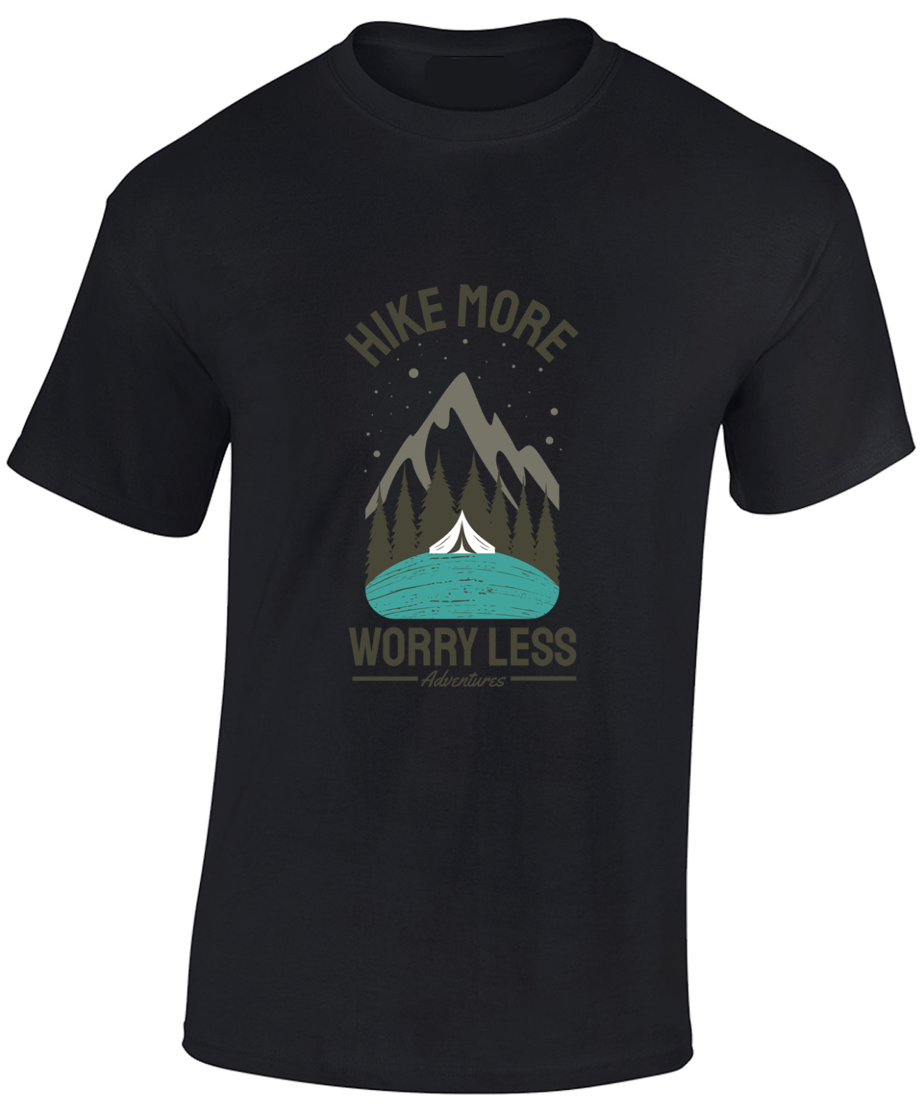 Hike More Worry Less Hiking Walking Nature Outdoors Unisex T-Shirt gallery