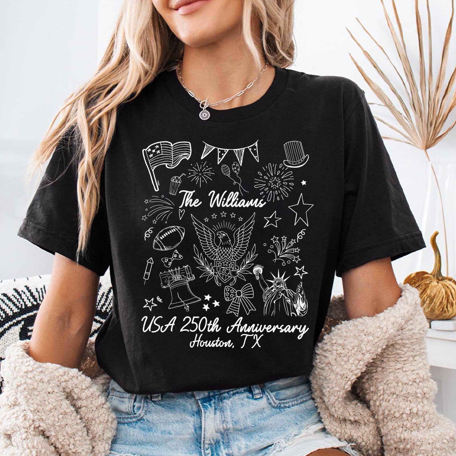 Personalized 4th July Family Reunion Shirt Custom Name Patriotic USA 250th Tee gallery